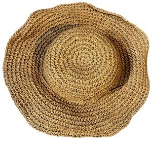Broner Straw Hat Wide Brim Dark Tan